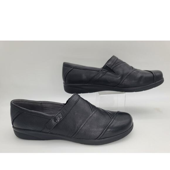 BareTraps Danah Leather Loafer Shoes Women 11M Black Slip-On Casual Comfort - Picture 2 of 7
